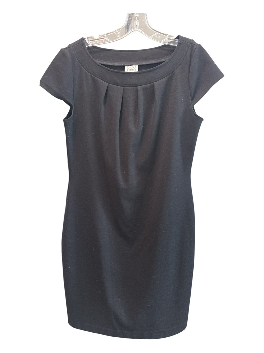 Cleo Petites Black Pleated Sheath Dress – Size 10 Petite - Picture 4 of 6